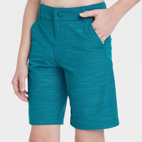 Hybrid swim shorts in dark tea blue - Picture 1 of 3
